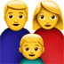 👨‍👩‍👦 family: man, woman, boy display on Apple